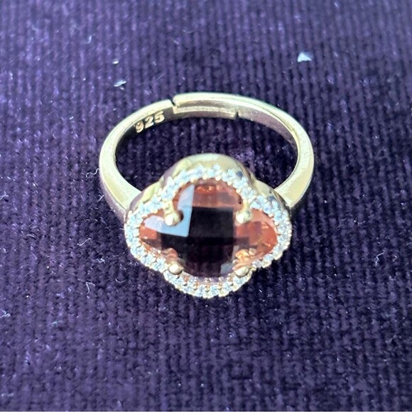 925 Sterling Silver Turkish Zultanite Ring Jewelry for Women, NEW, Gold Plated - Picture 5 of 5